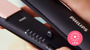 6 LED temperature settings for precise control